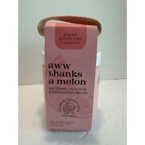 Asquith & Somerset aww Thanks a melon watermelon scrub & exfoliating brush 28 oz